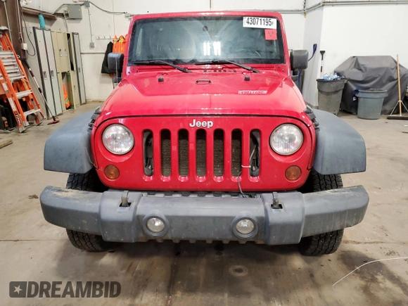 2012 Jeep Wrangler Sport with VIN 1C4AJWAG5CL213559, listed as a Copart auction lot 43071195 with Not provided miles and Salvage title. Bid and sale history available at DreamBid. Image 5.