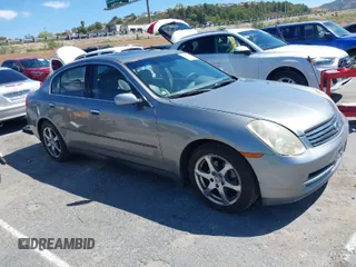 2004 Infiniti G35 w/Leather with VIN JNKCV51EX4M610376, listed as a IAAI auction lot 42022083 with 158,521 mi miles and . Bid and sale history available at DreamBid. Image 1.