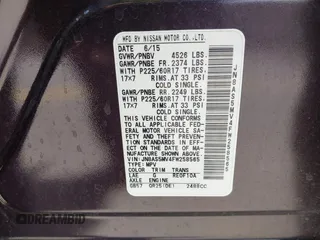 2015 Nissan Rogue S with VIN JN8AS5MV4FW258565, listed as a IAAI auction lot 42231846 with 103,246 mi miles and . Bid and sale history available at DreamBid. Image 9.