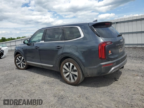 2022 Kia Telluride EX with VIN 5XYP3DHC9NG313013, listed as a Copart auction lot 55946615 with 58,276 mi miles and Salvage title. Bid and sale history available at DreamBid. Image 2.