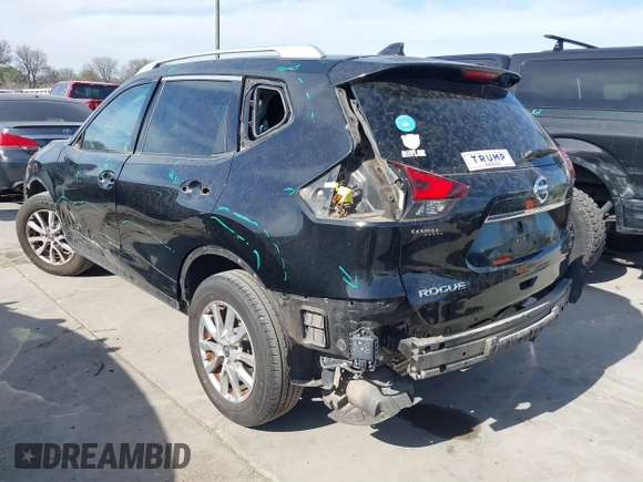 2017 Nissan Rogue SV with VIN KNMAT2MT9HP522348, listed as a IAAI auction lot 41797991 with 104,952 mi miles. Bid and sale history available at carsss.com. Image 3.