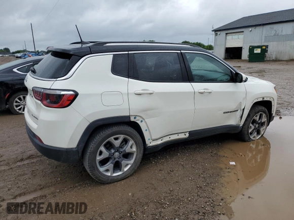 2019 Jeep Compass Limited with VIN 3C4NJDCB6KT656927, listed as a Copart auction lot 61335335 with 81,986 mi miles and Clean title. Bid and sale history available at DreamBid. Image 3.