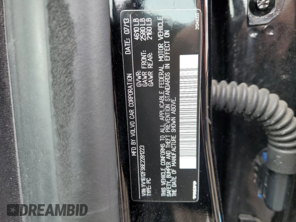 2014 Volvo S60 T5 with VIN YV1612FS6E2281223, listed as a Copart auction lot 42648005 with 71,004 mi miles and Salvage Title. Bid and sale history available at carsss.com. Image 12.