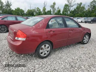 2008 Kia Spectra EX with VIN KNAFE121985532558, listed as a Copart auction lot 57984805 with 136,964 mi miles and Salvage title. Bid and sale history available at DreamBid. Image 3.