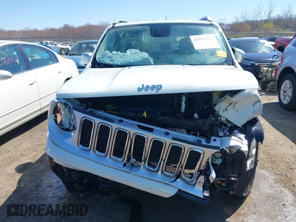 2016 Jeep Renegade Limited with VIN ZACCJADT5GPE29952, listed as a IAAI auction lot 42023127 with 57,669 mi miles and . Bid and sale history available at DreamBid. Image 13.