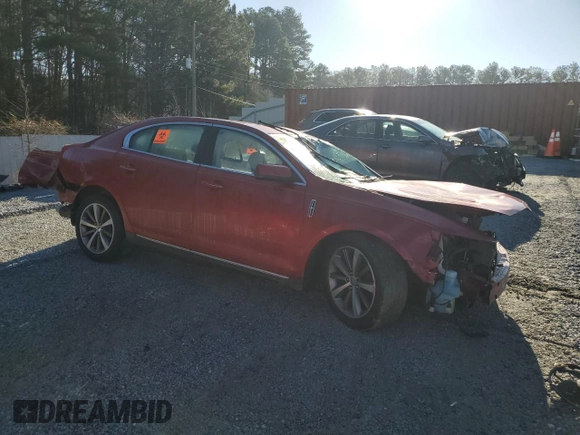 2009 Lincoln MKS with VIN 1LNHM94R09G605527, listed as a Copart auction lot 43192705 with 0 mi miles and Salvage Title. Bid and sale history available at carsss.com. Image 4.