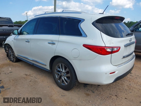 2015 Infiniti QX60 with VIN 5N1AL0MM2FC533155, listed as a IAAI auction lot 42318943 with 197,033 mi miles and . Bid and sale history available at DreamBid. Image 3.