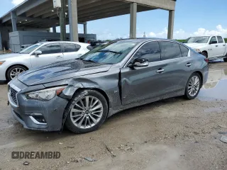 2019 Infiniti Q50 Luxe with VIN JN1EV7AP8KM543039, listed as a Copart auction lot 61196104 with 68,084 mi miles and Non repairable. Bid and sale history available at DreamBid. Image 1.