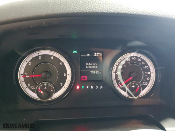 2019 Ram 1500 Classic Express with VIN 1C6RR7FT6KS501836, listed as a Copart auction lot 41747145 with 75,932 mi miles and Salvage Title. Bid and sale history available at carsss.com. Image 9.
