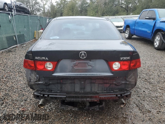 2004 Acura TSX with VIN JH4CL96854C031060, listed as a Copart auction lot 42148275 with 186,661 mi miles and Salvage Title. Bid and sale history available at carsss.com. Image 6.