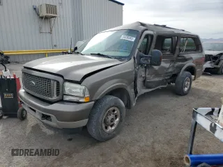 2003 Ford Excursion Limited z VIN 1FMNU42S43EA92152, wystawiony jako Copart lot #50236585 z przebiegiem 83 044 mil mil oraz Szkoda całkowita • Salvage title. Historia ofert i sprzedaży dostępna na DreamBid. Obrazek 1.