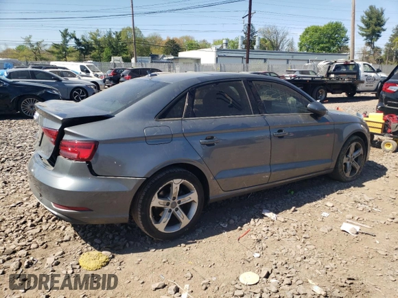 2017 Audi A3 Sedan Premium with VIN WAUAUHFF6H1034692, listed as a Copart auction lot 52635634 with 167,862 mi miles and Salvage Title. Bid and sale history available at carsss.com. Image 3.