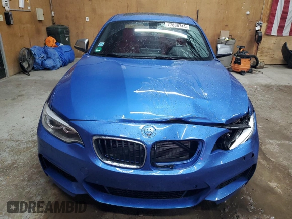 2015 BMW 2 Series M235i xDrive with VIN WBA1J9C59FV371308, listed as a Copart auction lot 77836744 with 89,334 mi miles and Clean Title. Bid and sale history available at carsss.com. Image 5.