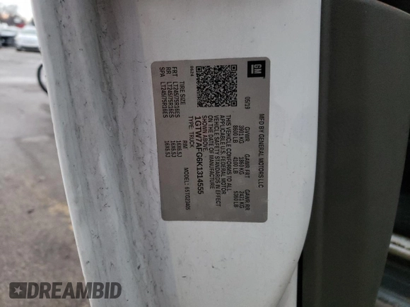2019 GMC Savana Cargo z VIN 1GTW7AFG6K1314555, wystawiony jako Copart lot #84902994 z przebiegiem 258 571 mil mil oraz Szkody całkowita. Historia ofert i sprzedaży dostępna na DreamBid. Obrazek 14.