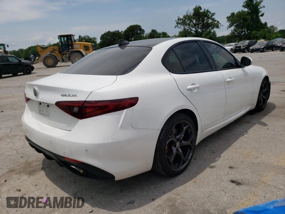 2018 Alfa Romeo Giulia Ti Sport with VIN ZARFAECN2J7574867, listed as a Copart auction lot 49233182 with 42,386 mi miles and Salvage Title. Bid and sale history available at carsss.com. Image 4.