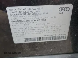 2017 Audi Q5 Premium Plus с VIN WA1L2AFP2HA008408, выставлен на аукционе Copart как лот 57758235 с пробегом 105 121 миль миль и Чистый • Clean title. История ставок и продаж доступна на DreamBid. Изображение 13.