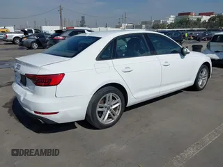 2017 Audi A4 Premium with VIN WAUGNAF46HN021107, listed as a IAAI auction lot 41593316 with 103,205 mi miles. Bid and sale history available at carsss.com. Image 4.