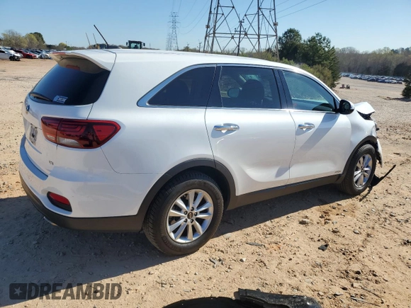 2019 Kia Sorento LX V6 with VIN 5XYPGDA50KG571741, listed as a Copart auction lot 50954195 with 136,047 mi miles and Salvage Title. Bid and sale history available at carsss.com. Image 3.