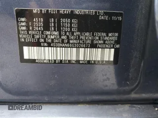 2016 Subaru Legacy 2.5i Limited with VIN 4S3BNAN66G3026673, listed as a Copart auction lot 38265014 with 86,090 mi miles. Bid and sale history available at carsss.com. Image 12.