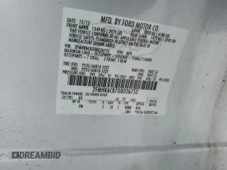 2013 Ford Flex SEL with VIN 2FMHK6C87DBD26752, listed as a Copart auction lot 88915455 with 150,314 mi miles and Salvage Title. Bid and sale history available at carsss.com. Image 14.