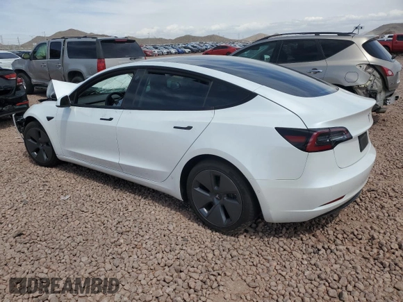 2021 Tesla Model 3 Standard Range Plus with VIN 5YJ3E1EA5MF100477, listed as a Copart auction lot 51516425 with 41,484 mi miles and Salvage Title. Bid and sale history available at carsss.com. Image 2.