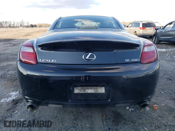 2006 Lexus SC 430 z VIN JTHFN48Y969005388, wystawiony jako Copart lot #45702275 z przebiegiem 295 062 mil mil oraz Czysty tytuł • Clean title. Historia ofert i sprzedaży dostępna na DreamBid. Obrazek 6.