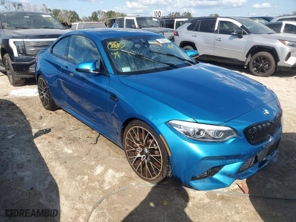 2020 BMW M2 Competition with VIN WBS2U7C08L7E49953, listed as a Copart auction lot 76200814 with 13,888 mi miles and Non Repairable. Bid and sale history available at carsss.com. Image 4.