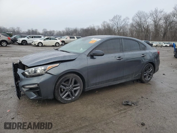 2021 Kia Forte GT-Line with VIN 3KPF34AD7ME316731, listed as a Copart auction lot 43587045 with 149,528 mi miles and Salvage Title. Bid and sale history available at carsss.com. Image 1.