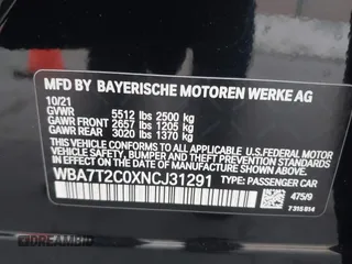 2022 BMW 7 Series 740i with VIN WBA7T2C0XNCJ31291, listed as a IAAI auction lot 40623307 with 98,877 mi miles. Bid and sale history available at carsss.com. Image 9.