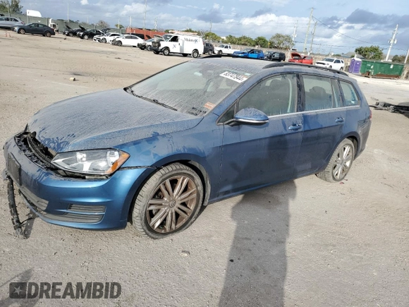 2016 Volkswagen Golf SportWagen TSI S with VIN 3VWC17AUXGM522790, listed as a Copart auction lot 83747844 with 0 mi miles and Salvage Title. Bid and sale history available at carsss.com. Image 1.