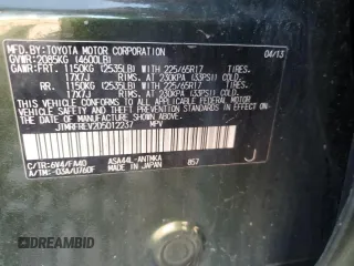 2013 Toyota RAV4 XLE with VIN JTMRFREV2D5012237, listed as a Copart auction lot 63235605 with 196,493 mi miles and Salvage title. Bid and sale history available at DreamBid. Image 13.