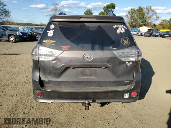 2013 Toyota Sienna SE with VIN 5TDXK3DC8DS310754, listed as a Copart auction lot 74880094 with 337,573 mi miles and Salvage title. Bid and sale history available at DreamBid. Image 6.
