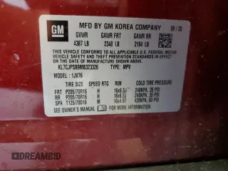 2021 Chevrolet Trax LT with VIN KL7CJPSB9MB323326, listed as a Copart auction lot 59661395 with Not provided miles and Clean title. Bid and sale history available at DreamBid. Image 13.