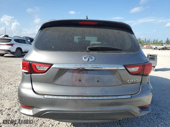 2017 Infiniti QX60 with VIN 5N1DL0MM6HC528654, listed as a Copart auction lot 45187545 with 161,625 mi miles and Salvage Title. Bid and sale history available at carsss.com. Image 6.