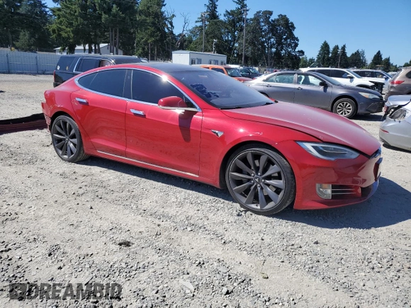 2017 Tesla Model S 100D with VIN 5YJSA1E24HF206828, listed as a Copart auction lot 66004605 with 94,874 mi miles and Salvage title. Bid and sale history available at DreamBid. Image 4.