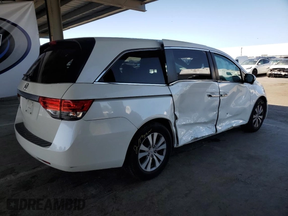 2016 Honda Odyssey EX z VIN 5FNRL5H46GB026519, wystawiony jako Copart lot #57455745 z przebiegiem 109 164 mil mil oraz Szkoda całkowita • Salvage title. Historia ofert i sprzedaży dostępna na DreamBid. Obrazek 3.