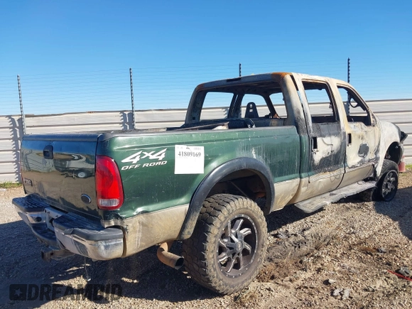 2000 Ford F-250 XL with VIN 1FTNW21F4YED61605, listed as a IAAI auction lot 41809169 with Not Provided miles and . Bid and sale history available at DreamBid. Image 4.