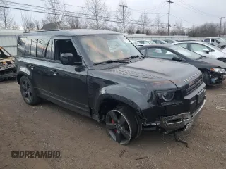 2020 Land Rover Defender X with VIN SALEXEEU3L2021601, listed as a Copart auction lot 86600934 with 49,039 mi miles and Salvage title. Bid and sale history available at DreamBid. Image 4.