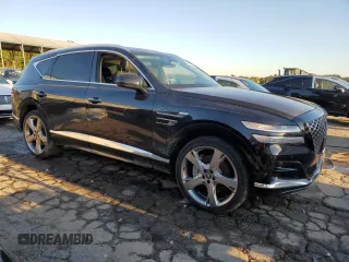 2022 Genesis GV80 with VIN KMUHCESC4NU080544, listed as a Copart auction lot 74490614 with 27,720 mi miles and Salvage title. Bid and sale history available at DreamBid. Image 4.