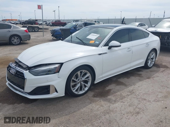 2021 Audi A5 Sportback Premium with VIN WAUABCF5XMA008431, listed as a IAAI auction lot 41801855 with 24,226 mi miles. Bid and sale history available at carsss.com. Image 17.