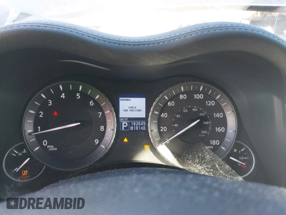 2011 Infiniti M37 with VIN JN1BY1AR6BM374647, listed as a IAAI auction lot 37949396 with 182,645 mi miles. Bid and sale history available at carsss.com. Image 7.
