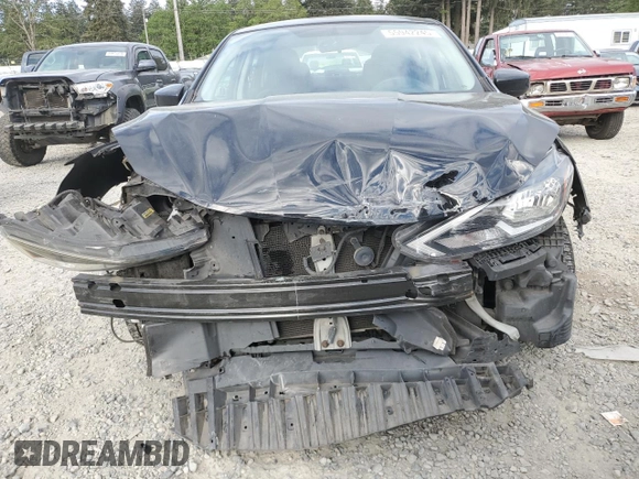 2017 Nissan Sentra SV with VIN 3N1AB7AP9HL701740, listed as a Copart auction lot 55942245 with 88,324 mi miles and Salvage Title. Bid and sale history available at DreamBid. Image 5.