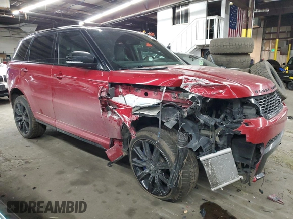 2016 Land Rover Range Rover Sport SVR with VIN SALWZ2EFXGA123133, listed as a Copart auction lot 89399755 with 80,768 mi miles and Salvage title. Bid and sale history available at DreamBid. Image 4.