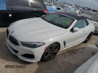 2019 BMW 8 Series M850i xDrive with VIN WBAFY4C53KBX29650, listed as a Copart auction lot 74467184 with 0 mi miles and Salvage Title. Bid and sale history available at carsss.com. Image 1.