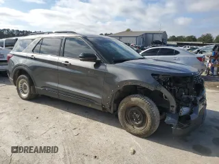 2020 Ford Explorer ST with VIN 1FM5K8GC2LGC22299, listed as a Copart auction lot 43443955 with 91,481 mi miles and Salvage Title. Bid and sale history available at DreamBid. Image 4.