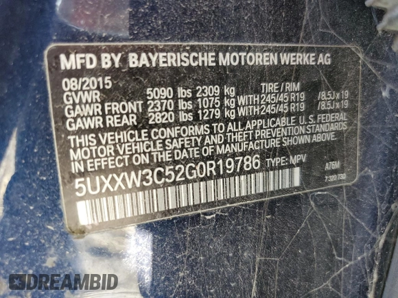 2016 BMW X4 xDrive28i z VIN 5UXXW3C52G0R19786, wystawiony jako Copart lot #56019535 z przebiegiem 148 081 mil mil oraz Czysty tytuł • Clean title. Historia ofert i sprzedaży dostępna na DreamBid. Obrazek 13.