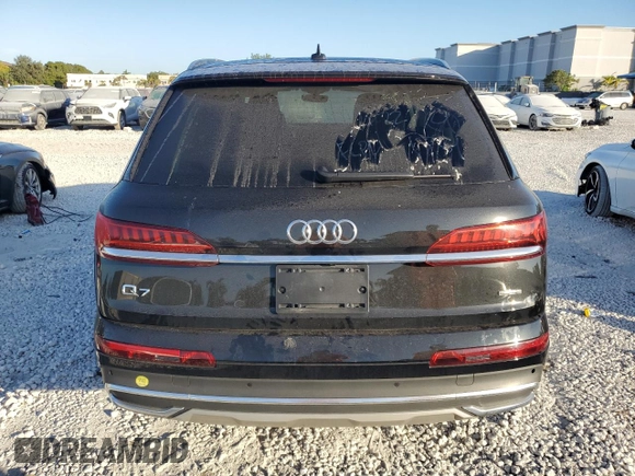 2023 Audi Q7 Premium with VIN WA1AXBF77PD011834, listed as a Copart auction lot 83945344 with 9,272 mi miles and Salvage title. Bid and sale history available at DreamBid. Image 6.