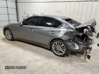2023 Infiniti Q50 Luxe with VIN JN1EV7BP9PM512226, listed as a Copart auction lot 56002275 with 29,865 mi miles and Salvage title. Bid and sale history available at DreamBid. Image 2.