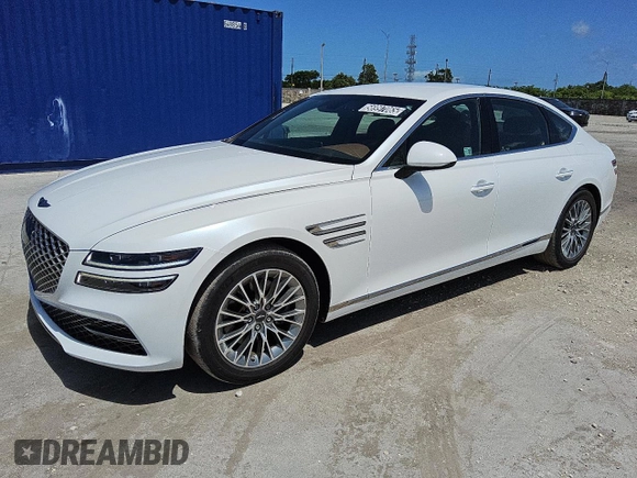 2024 Genesis G80 2.5T z VIN KMTGB4SC5RU237744, wystawiony jako Copart lot #56997065 z przebiegiem 18 597 mil mil oraz Tytuł czysty. Historia ofert i sprzedaży dostępna na DreamBid. Obrazek 1.