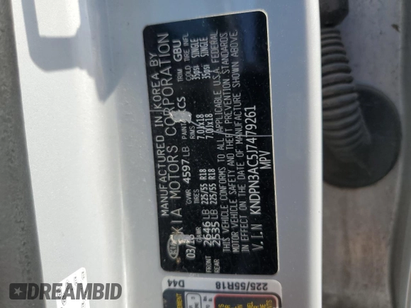 2018 Kia Sportage EX z VIN KNDPN3AC5J7479261, wystawiony jako Copart lot #58618175 z przebiegiem 88 192 mil mil oraz Szkoda całkowita • Salvage title. Historia ofert i sprzedaży dostępna na DreamBid. Obrazek 13.